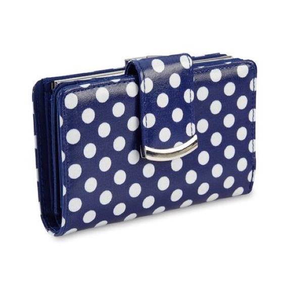 Mundi Handbags - Mundi Indexer Wallet Polka Dot Blue New